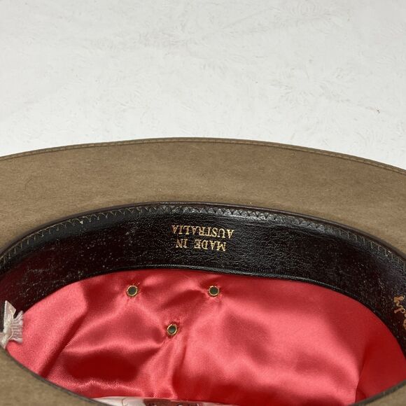 Akubra Coober Pedy Felt Hat Men's Size 55 Brown Cowboy Outback Style - Picture 14 of 14